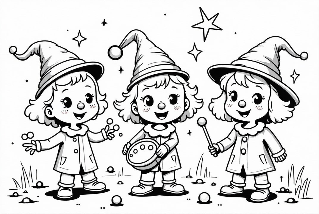 Coloring page carnival magic