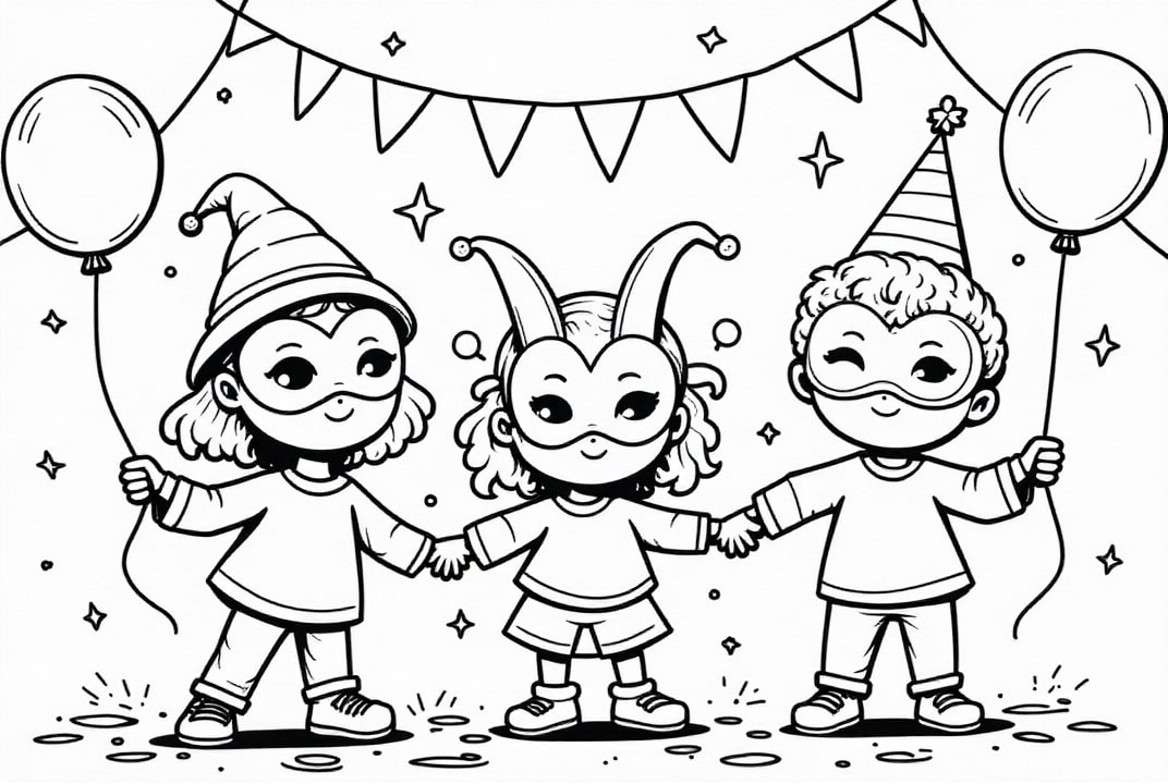 Coloring page past for carnival