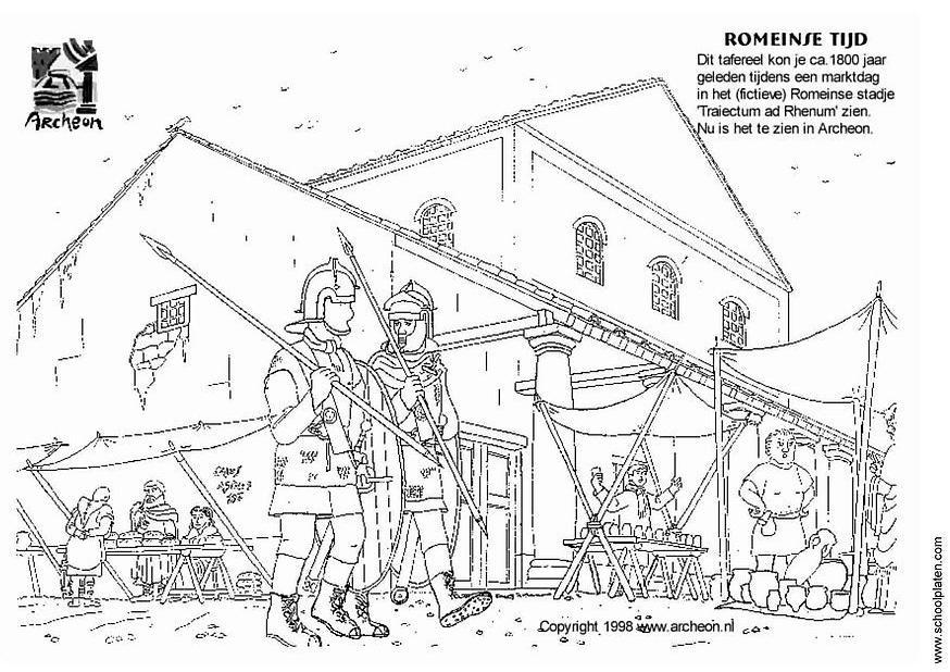 market place Coloring page market place