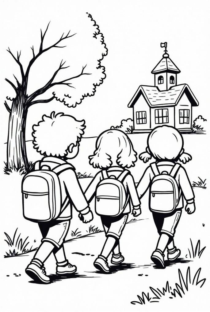 back to school Coloring page back to school