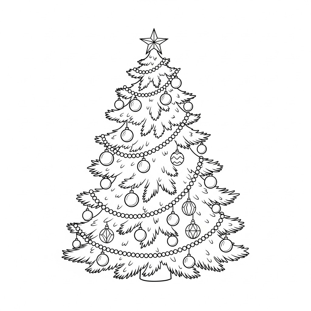 christmas tree Coloring page christmas tree