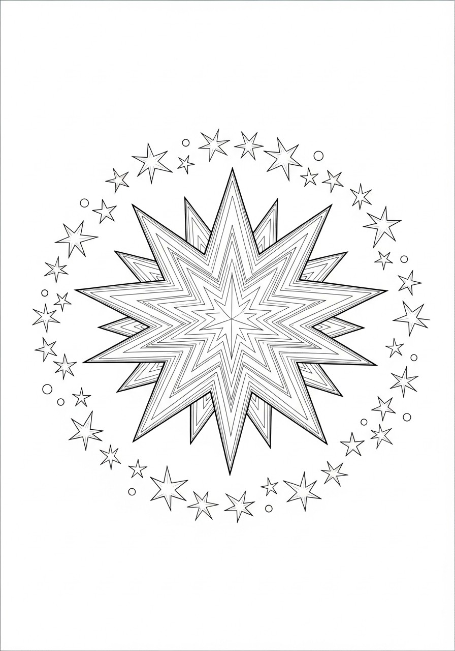 stars at christmas Coloring page stars at christmas