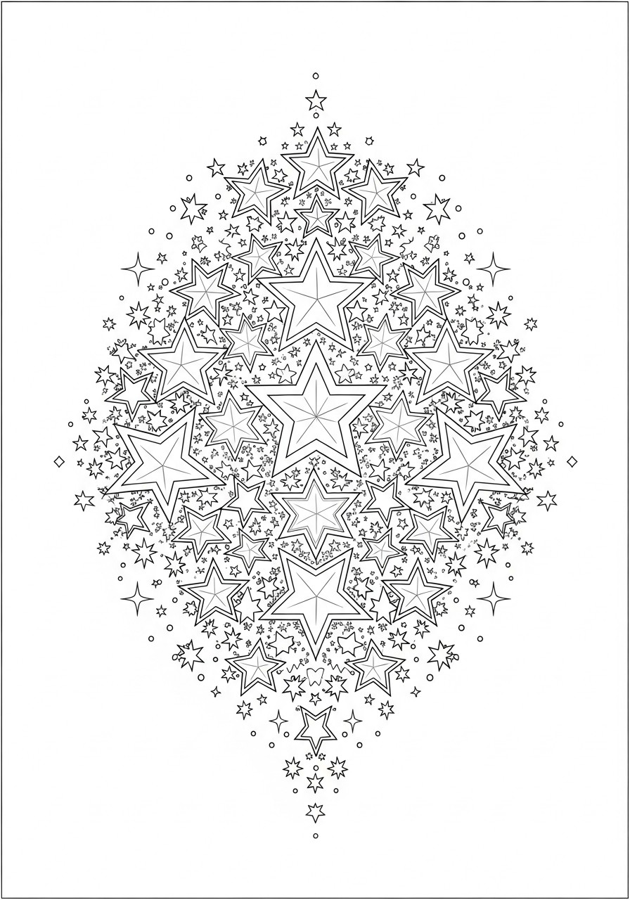 stars twinkling in the night Coloring page stars twinkling in the night