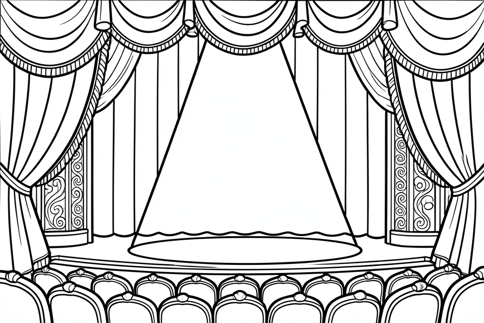theater hall Coloring page theater hall