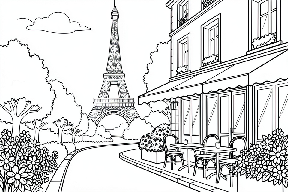 paris france Coloring page paris france