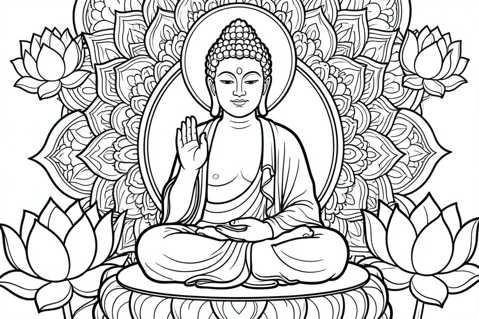 buddha akshobya Coloring page buddha akshobya