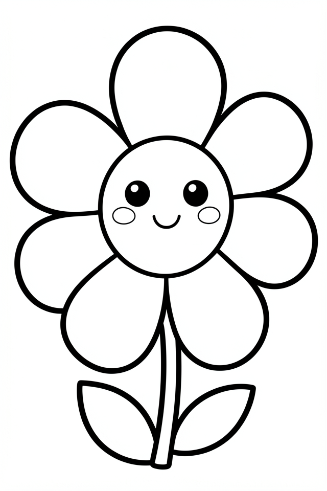cheerful flower Coloring page cheerful flower