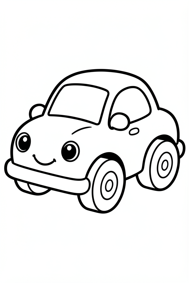 cheerful car Coloring page cheerful car