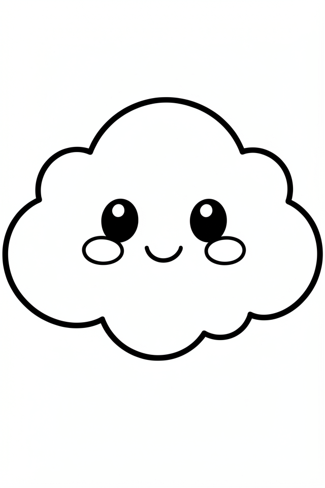 cheerful cloud Coloring page cheerful cloud