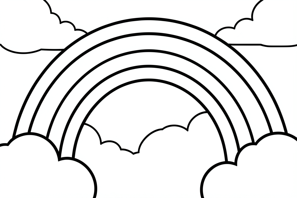 rainbow Coloring page rainbow