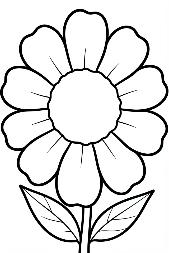 large flower Coloring page large flower