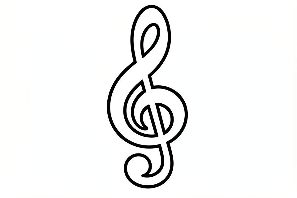treble clef Coloring page treble clef