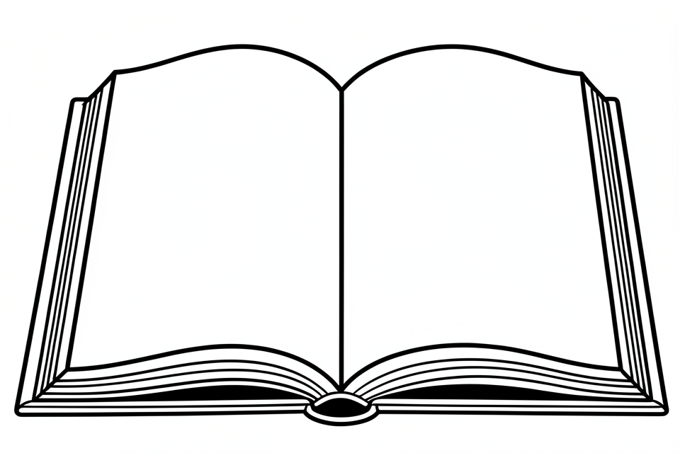 an empty book Coloring page an empty book
