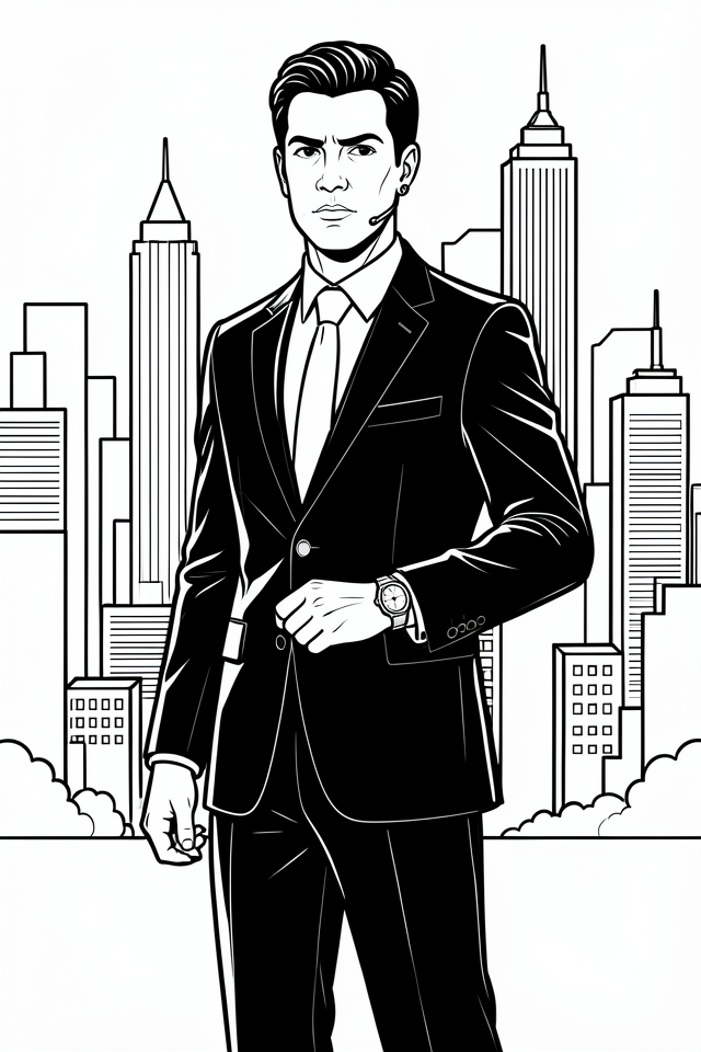 secret agent Coloring page secret agent
