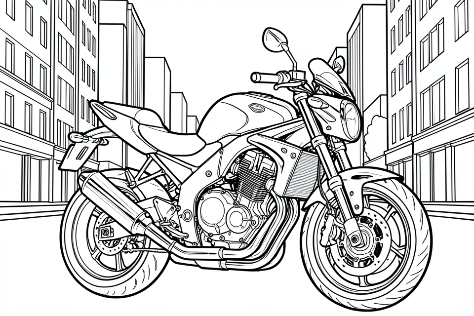 motorcycle Coloring page motorcycle