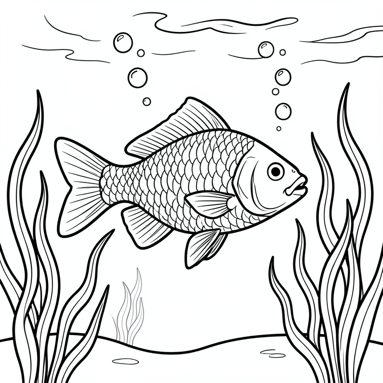 swimming fish Coloring page swimming fish