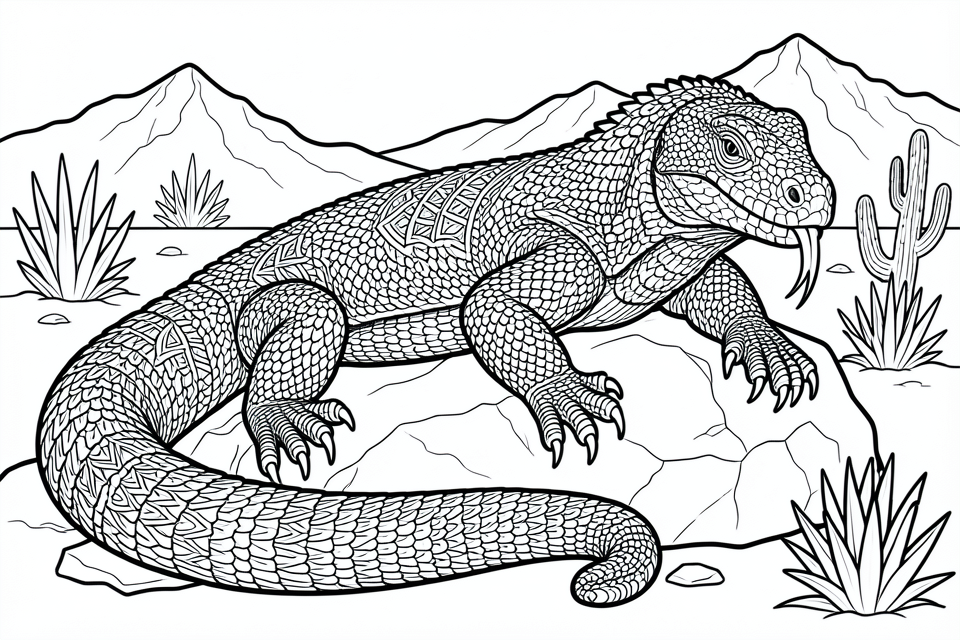 komodo dragon Coloring page komodo dragon