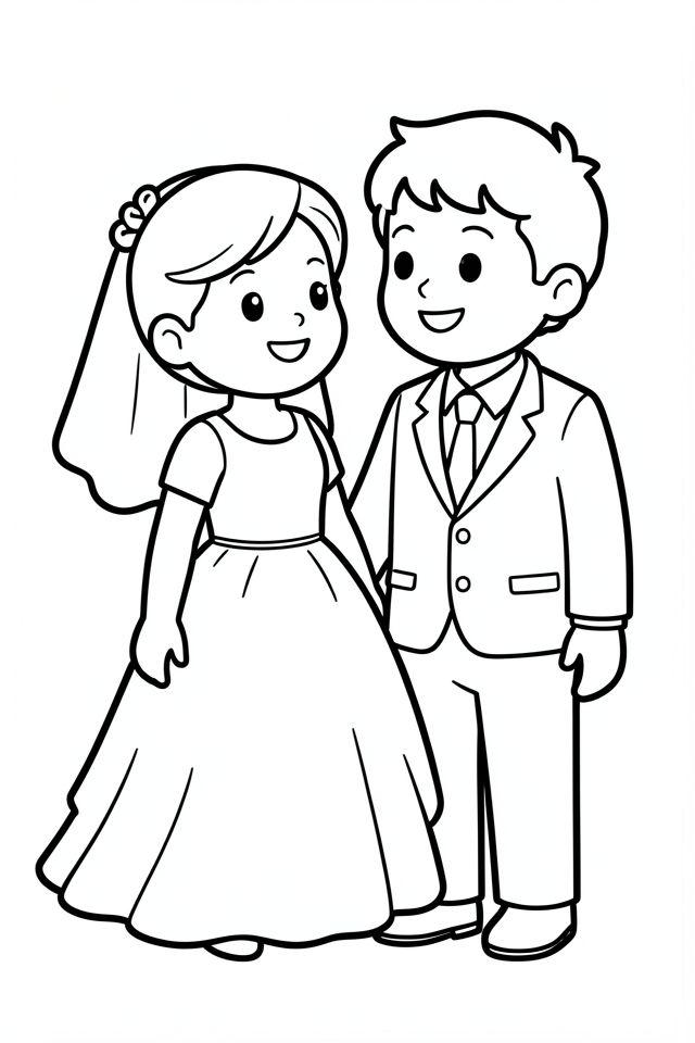 Coloring page wedding