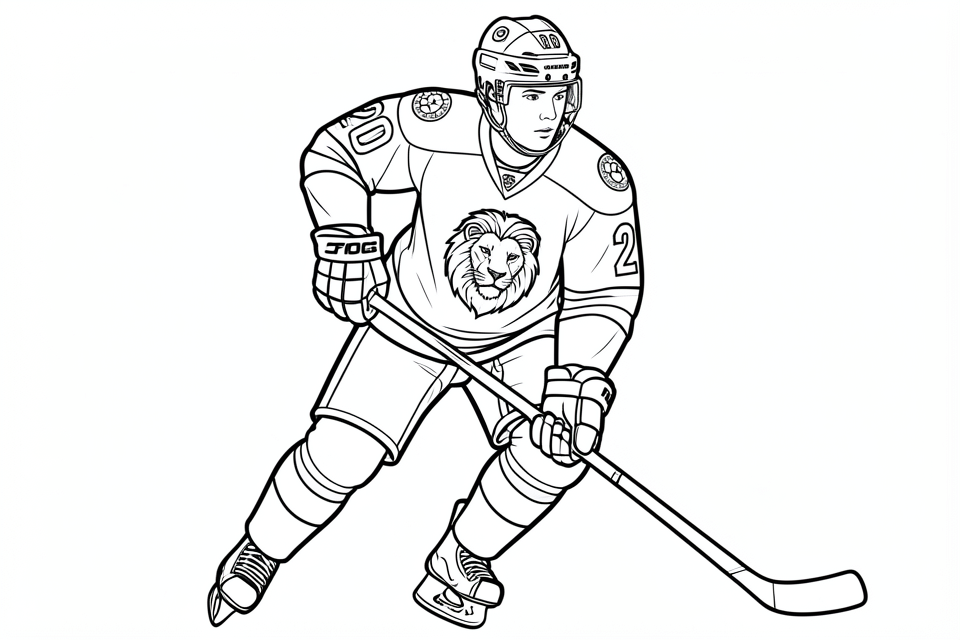 ice hockey Coloring page ice hockey