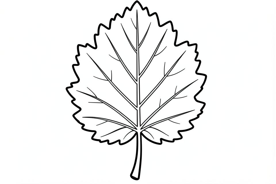 leaf Coloring page leaf