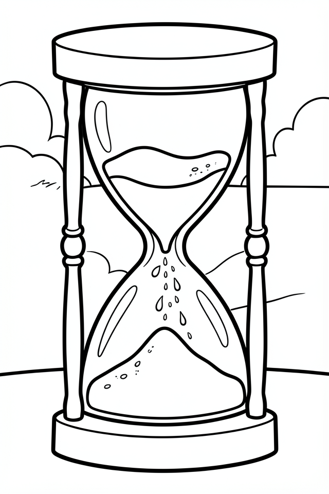 Coloring page hourglass