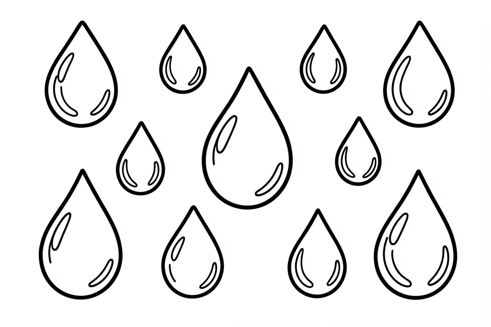 water droplets Coloring page water droplets