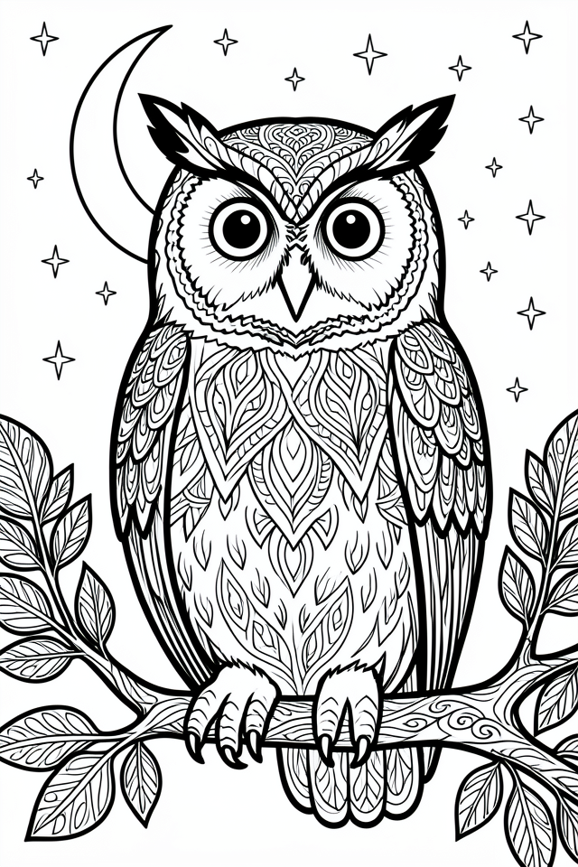 Coloring page owl