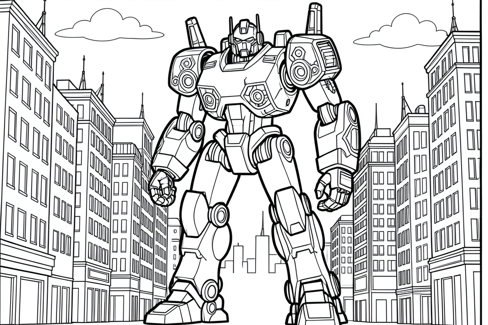 robot Coloring page robot
