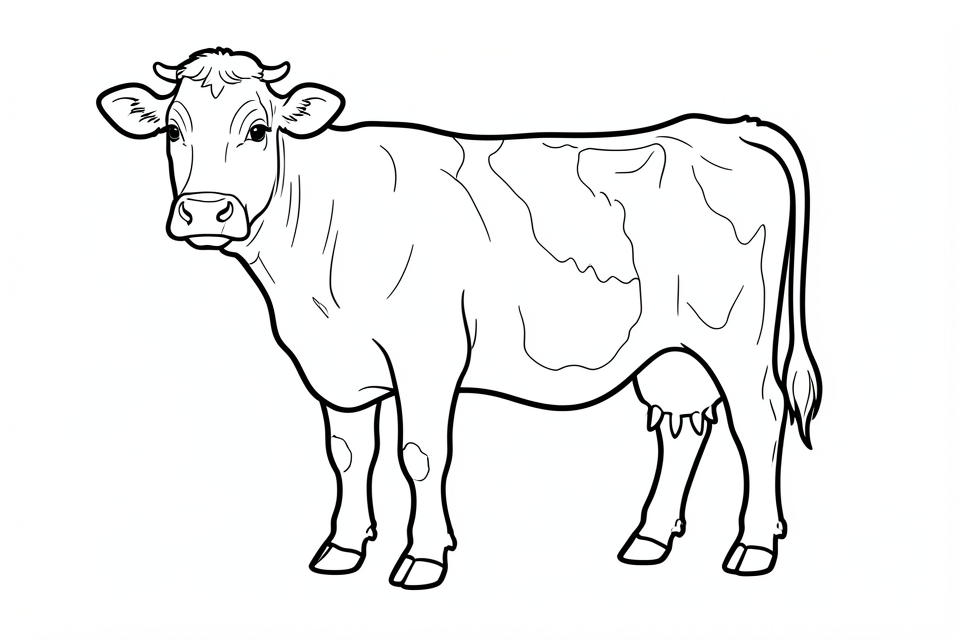 cow Coloring page cow