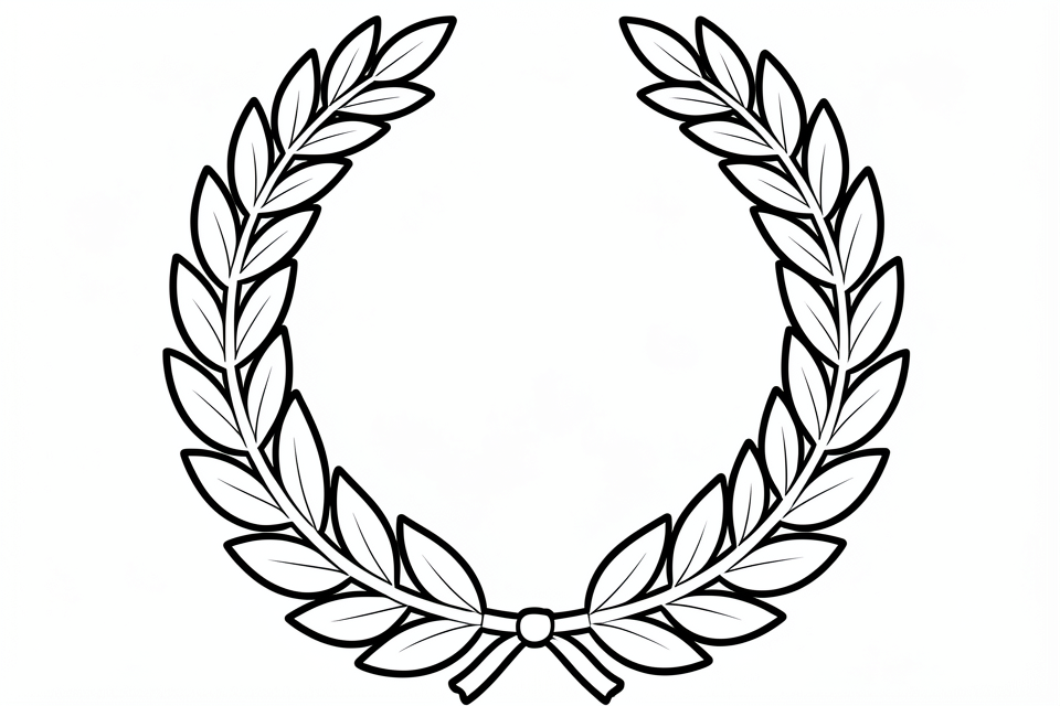 laurel wreath Coloring page laurel wreath
