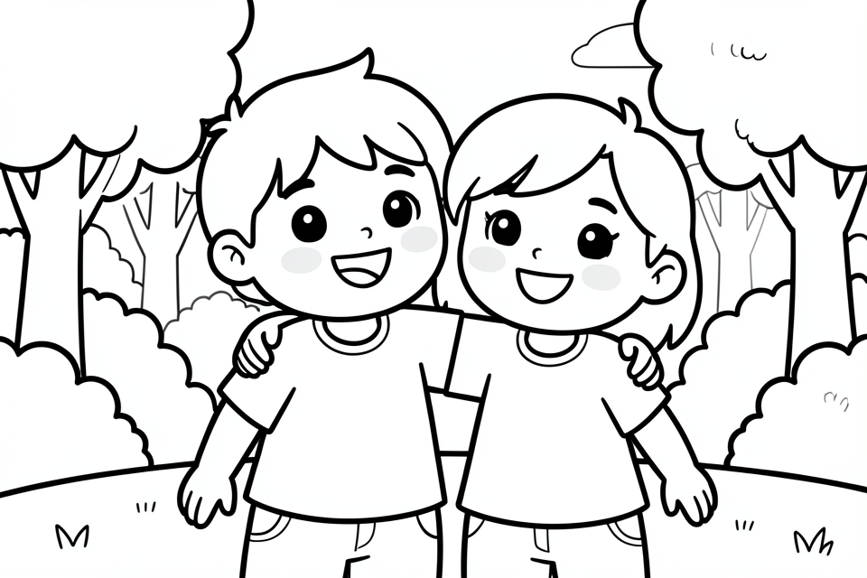 friendship Coloring page friendship