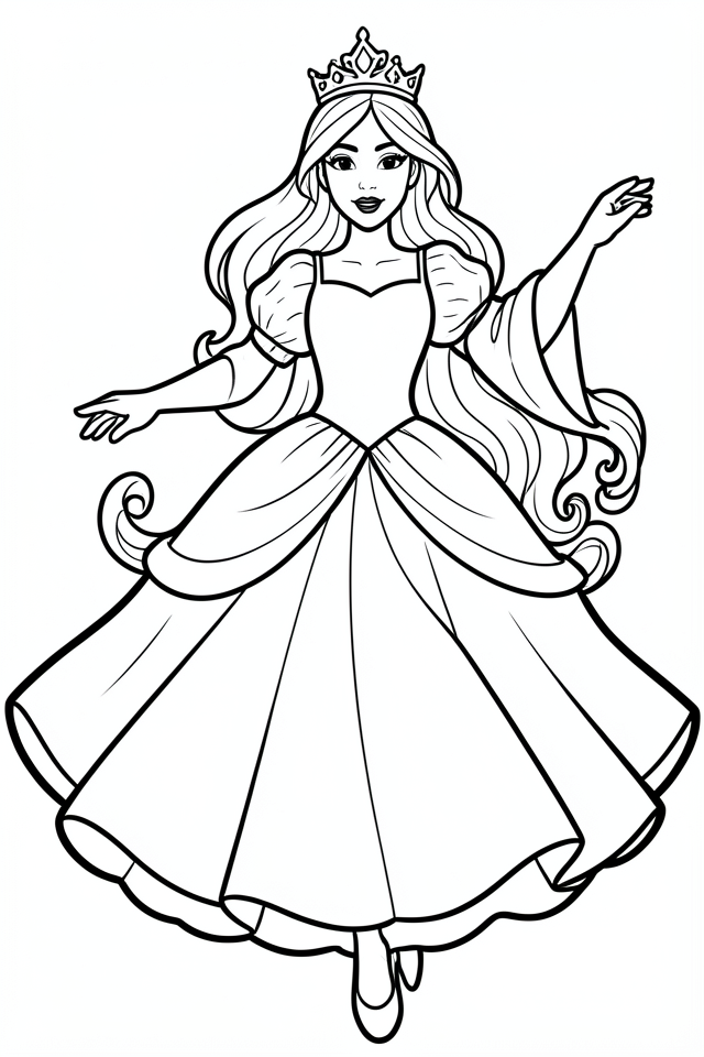 Coloring page princess