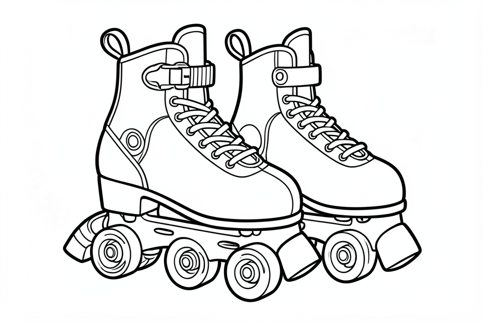 Coloring page roller skates