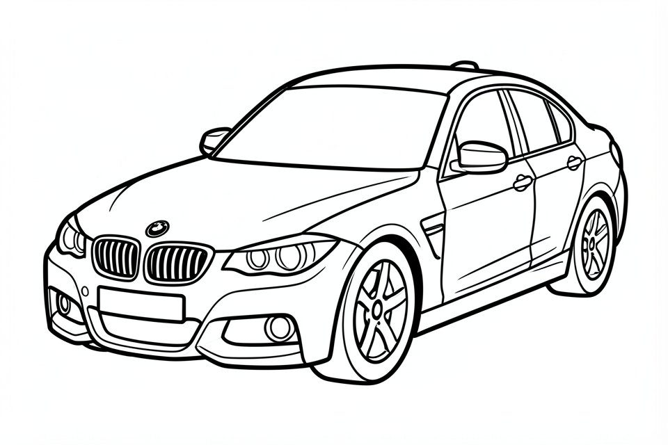 car - bmw Coloring page car - bmw