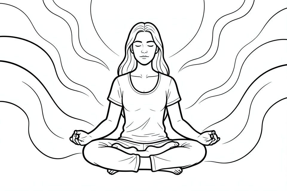 Coloring page meditation
