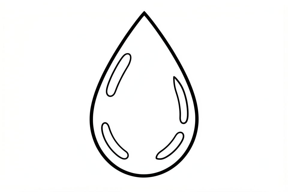 Coloring page water droplet