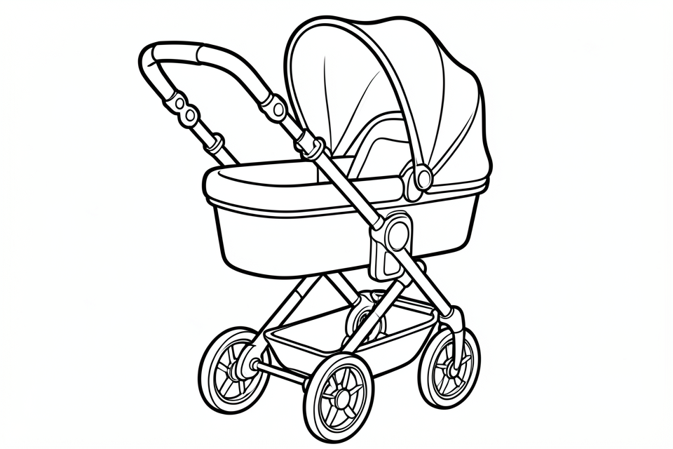 Coloring page stroller