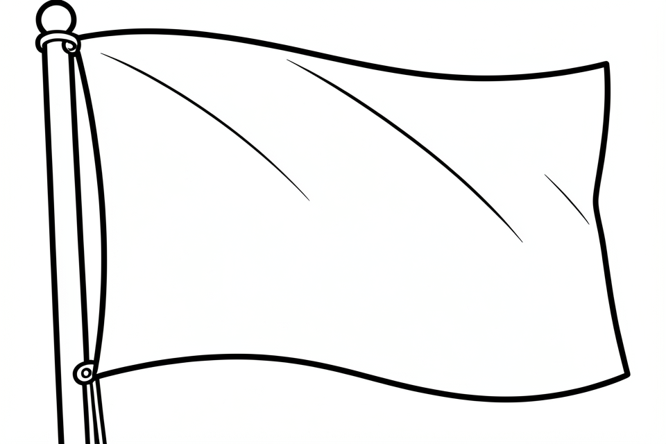 empty flag Coloring page empty flag