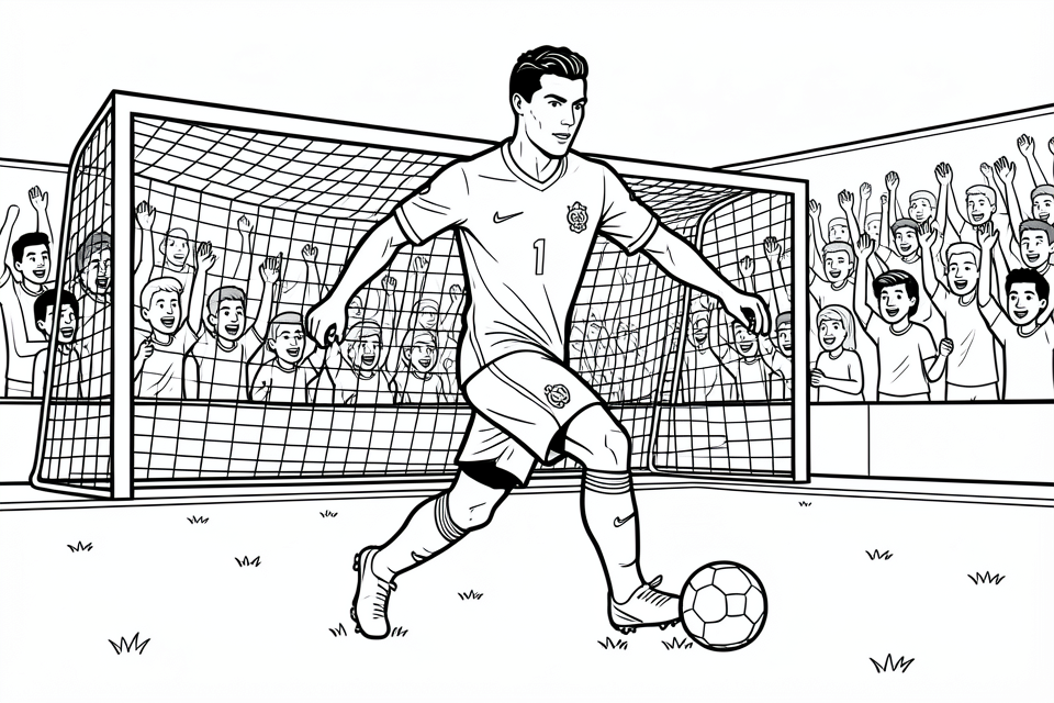 footballer Coloring page footballer