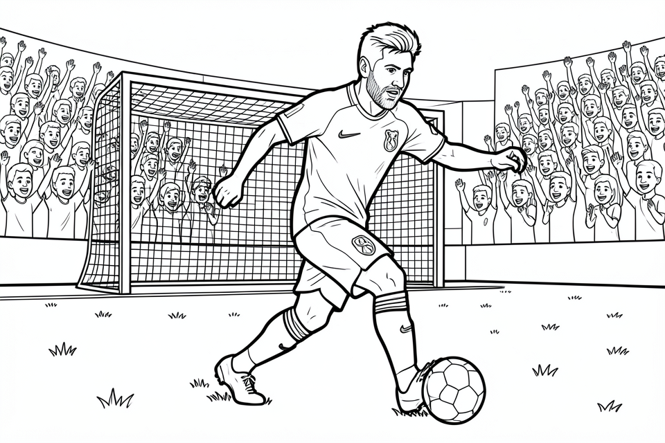 footballer messi Coloring page footballer messi