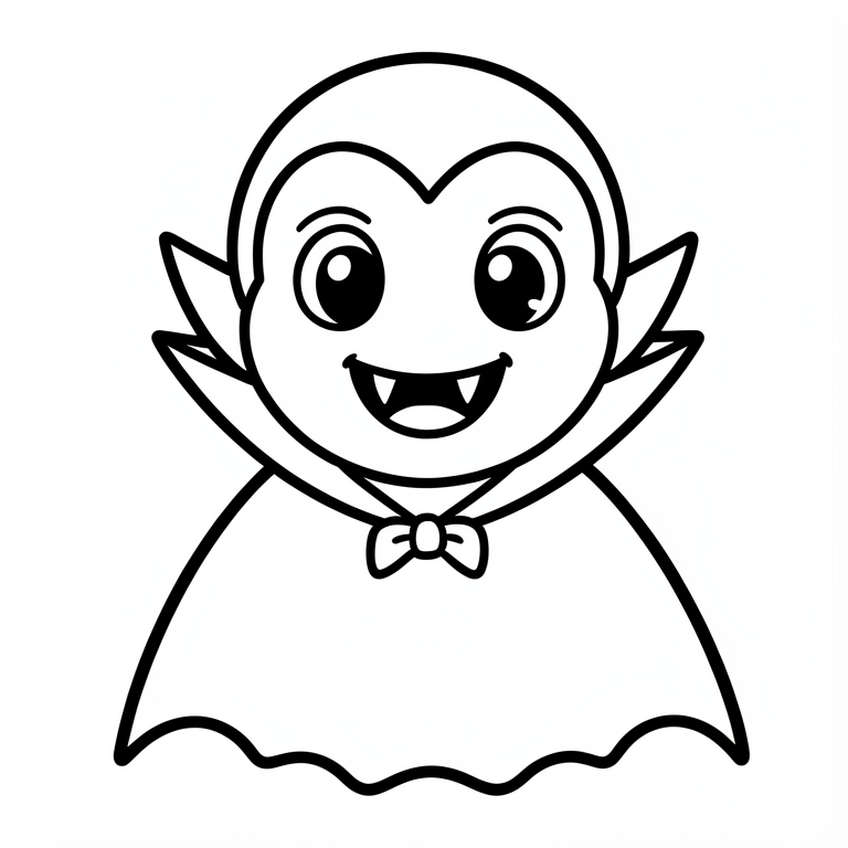 cute halloween vampire Coloring page cute halloween vampire