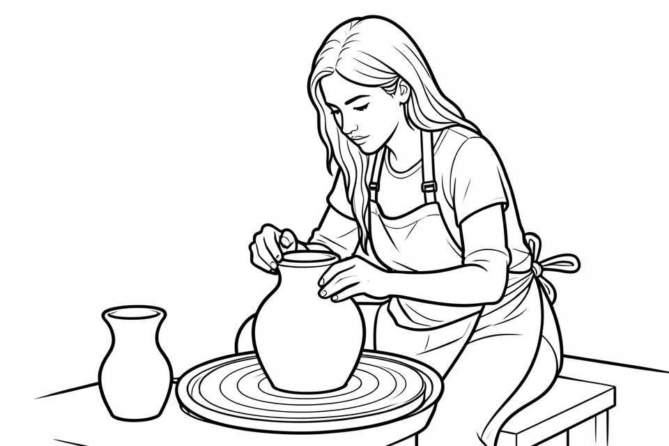 pottery Coloring page pottery