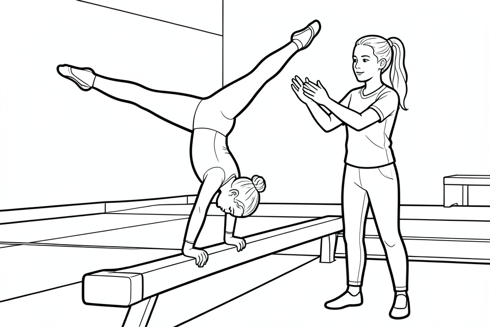 gymnast Coloring page gymnast