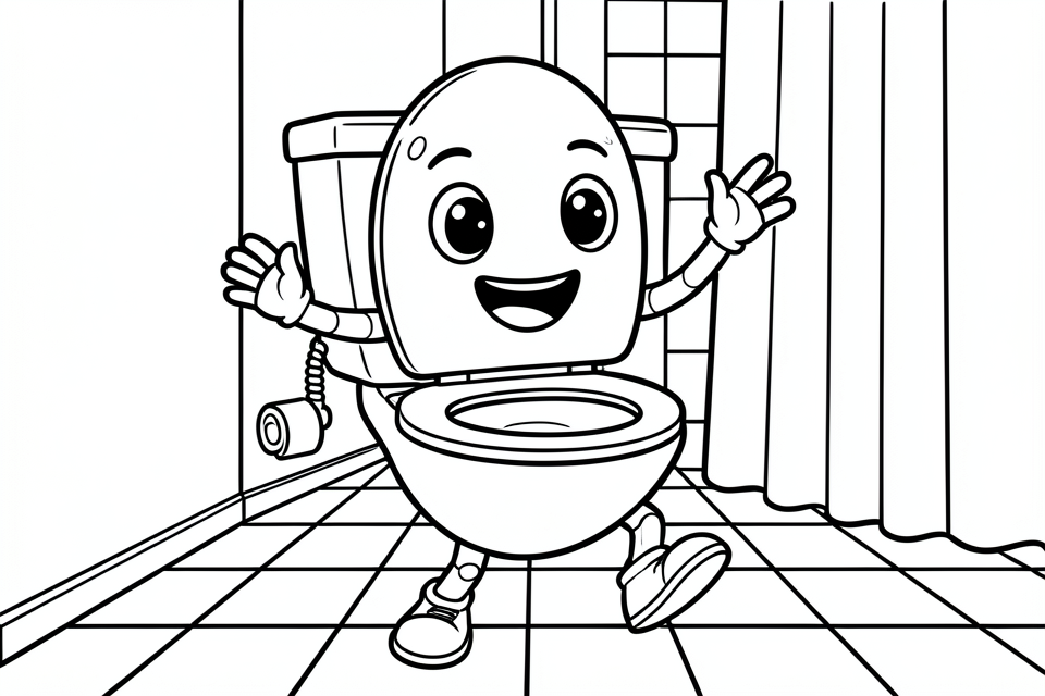 toilet Coloring page toilet
