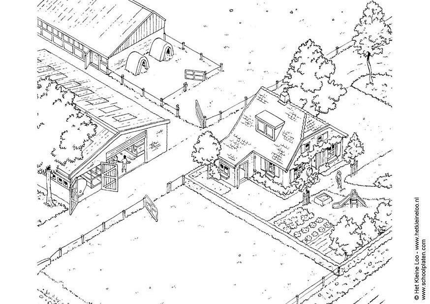 dairy farm Coloring page dairy farm
