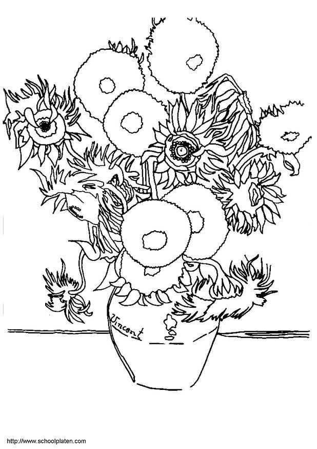 sunflowers Coloring page sunflowers