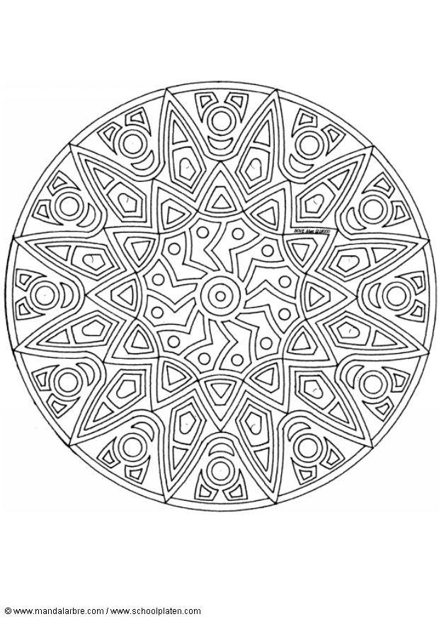 Coloring page mandala-1502h
