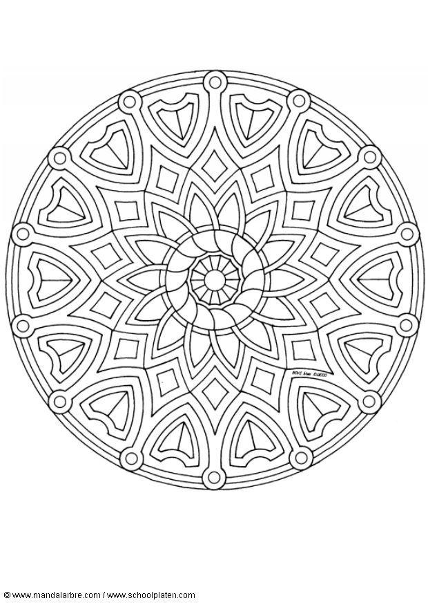 Coloring page mandala-1602a