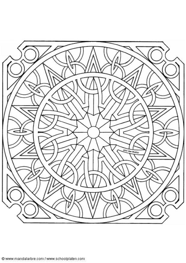 Coloring page mandala-1602h