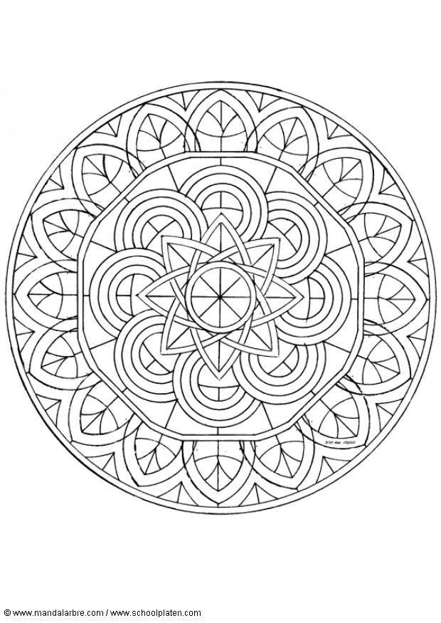 Coloring page mandala-1602p
